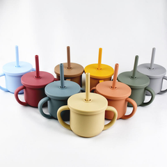 Silicone Ear Straw Mug