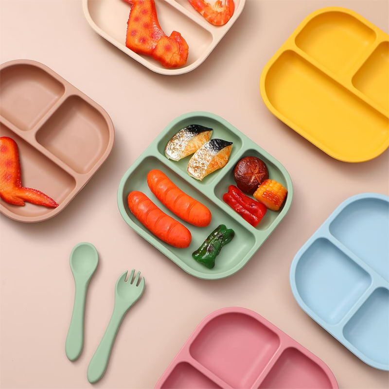 Square Dinner Plate (four Small Suction Cups)