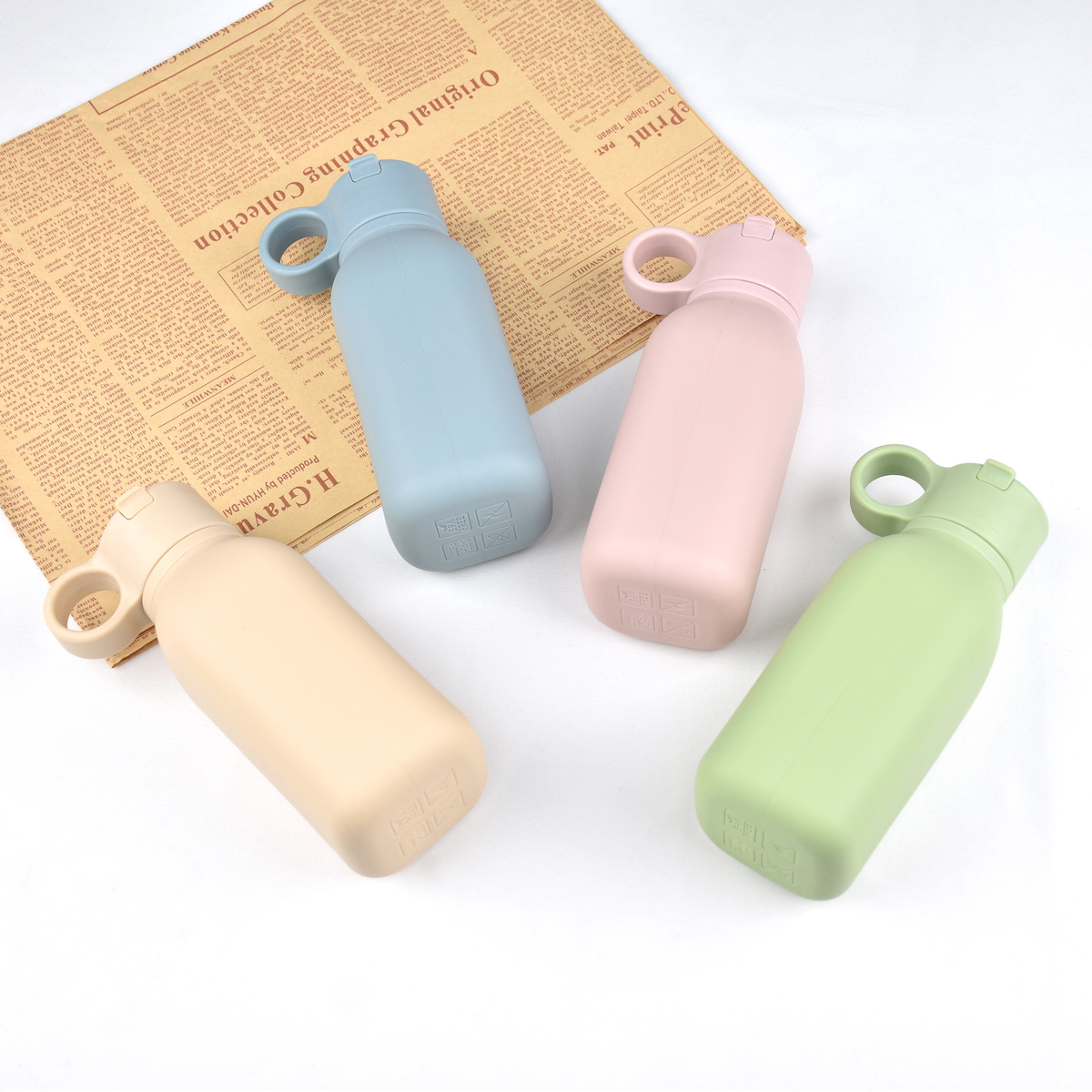 Silicone Sports Water Bottle