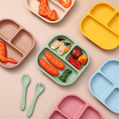 Square Dinner Plate (four Small Suction Cups)